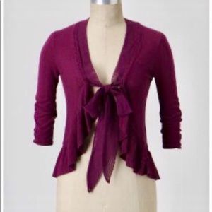 Guinevere Anthropology Purple Snowmelt Cardigan